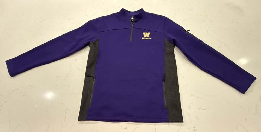 Colosseum Washington Huskies 1/4 Zip Pullover Size M Purple